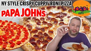 NEW Papa John's NY STYLE CRISPY CUPPY 'RONI PIZZA - Review
