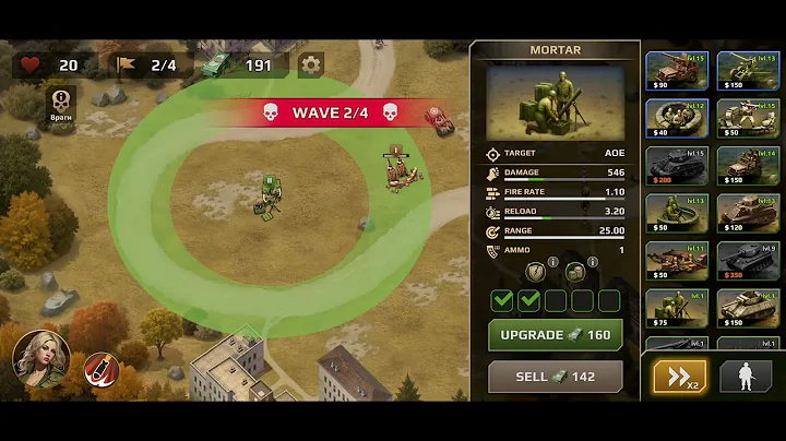 Level 1 #Hard WWll Defense: RTS Army TD game (mobile)#shorts #gameplay