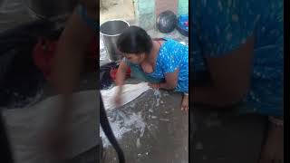 indian woman washing clothes-4