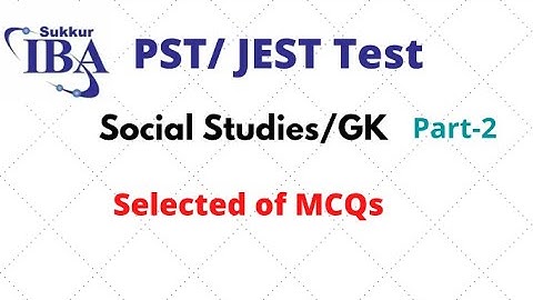 Social studies/ GK for PST/JEST Test IBA || with explanation || Part-2