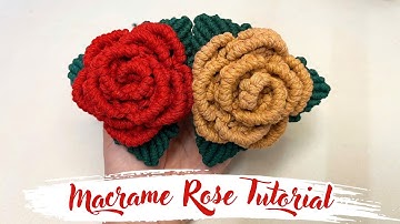 DIY Macrame Rose Tutorial, Gift For Your Women | Hướng dẫn làm hoa hồng Macrame siêu đẹp