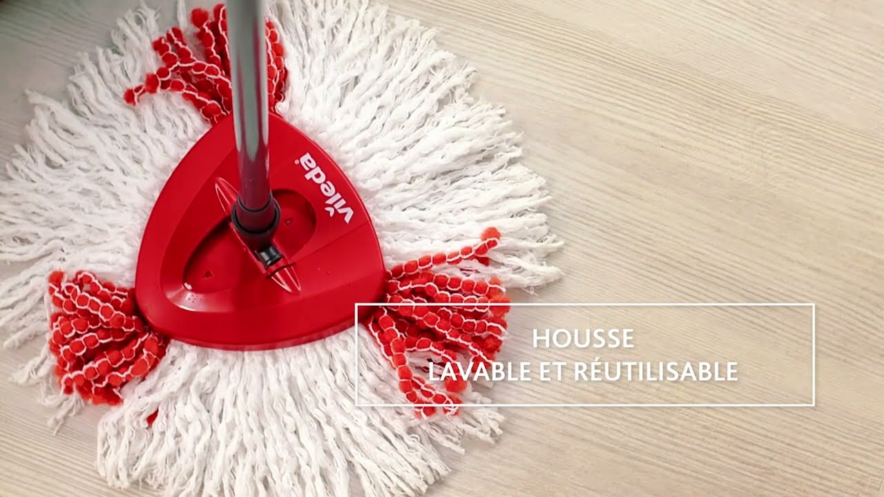Tête De Balai Rotative 2 En 1 Avec Manche Pour Vileda Turbo Spin - Base Compatible Vileda 3 En 1 - DLAIMI
