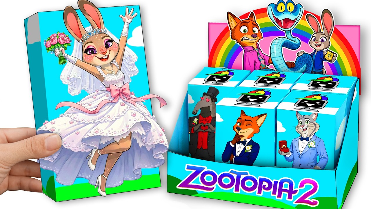💖Paper DIY💖 Judy Bridal Suprise Unboxing👰‍♀️ Open ZOOTOPIA 2 Blind Boxes