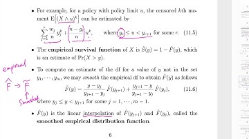 [MATH 5639 Actuarial Loss Models] Lecture 39: Ch11 Empirical Distribution