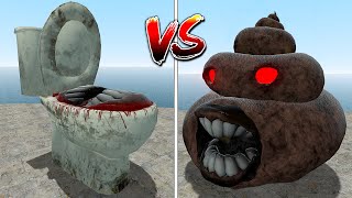 GIANT TOILET MONSTER VS GIANT POOP MONSTER in Garry&#39;s Mod!