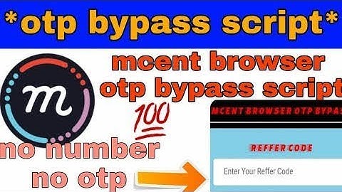 Mcent Browser Otp bypass Facebook Trick and Script by Techynaksh