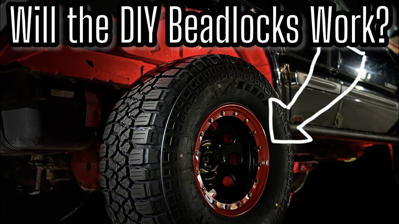 MUST SEE THIS - Jeep Liberty on DIY Beadlock Wheels and 33" A/T Tires