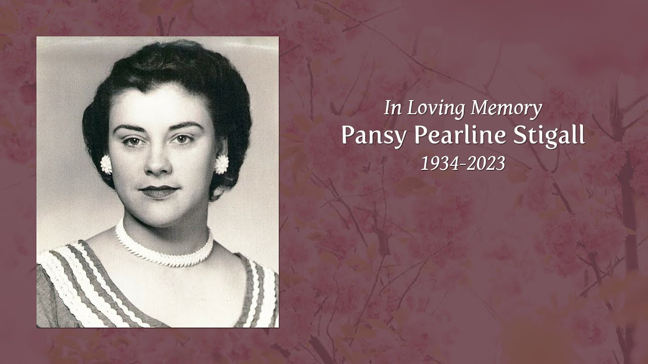 Funeral Service of Pansy Pearline Stigall YouTube
