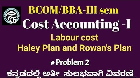Problems on Labour cost -Halsey