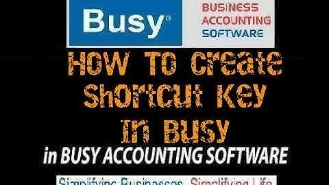 how to create a short cut in busy || how to make easy work in busy  by shortcuts ||