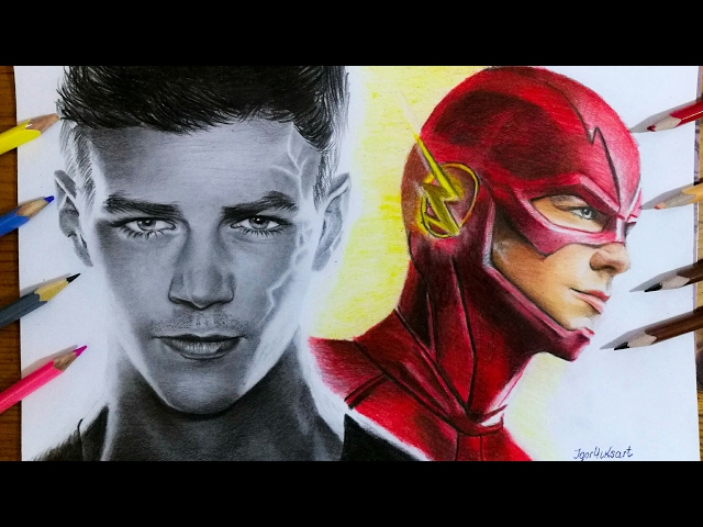 Speed Drawing: The Flash - DC - Justice League by eversonsantos95