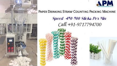 Disposable Drinking Paper Straw Counting Packing Machine | पेपर स्ट्रॉ काउंटिंग पैकिंग मशीन