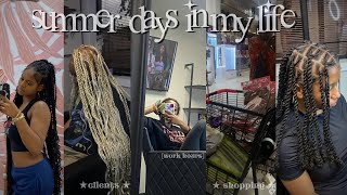 summer days in my life as a teen hairstylist || clients, shopping, lash appt, etc