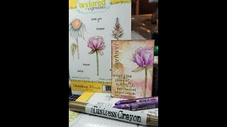 Artist Trading Card Color Study - Purple And Neutrals