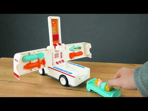 Дитяча машинка Швидка допомога на батарейках із фігурками та медичним обладнанням, видео 1