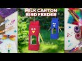 Artisanat de mangeoire à oiseaux en carton de lait, bricolage recyclé pour le jour de la Terre || Crayola CIY Mp3 Song