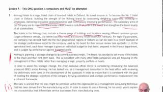 ACCA P5 Question 1 June 2013
