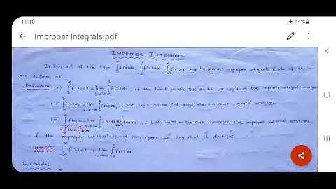 Improper Intergrals