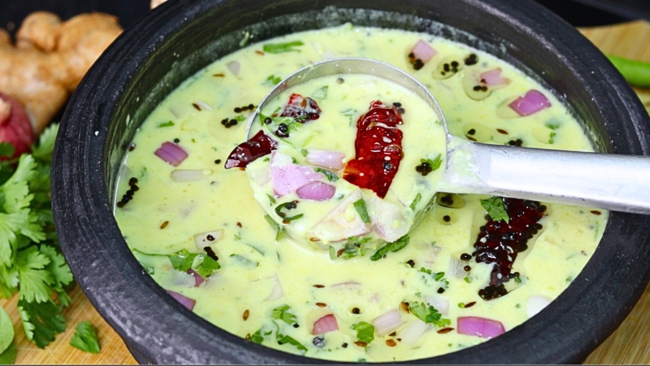 వేసవిలో ఒంటికి చలువ చేసి పొట్టకి హాయిగా ఉండే పెరుగు పులుసు  Summer Special Perugu Pulusu Telugu