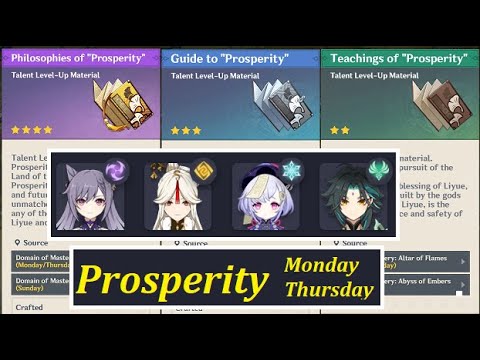 When Where To Farm Prosperity Talent Upgrade Material Keqing Ningguang Qiqi And Xiao Genshin Youtube