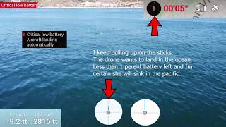 New DJI MINI 2 Distance test over 6.6 miles over pacific ocean return with less than zero battery.