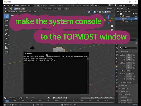 make the system console to the TOPMOST window.