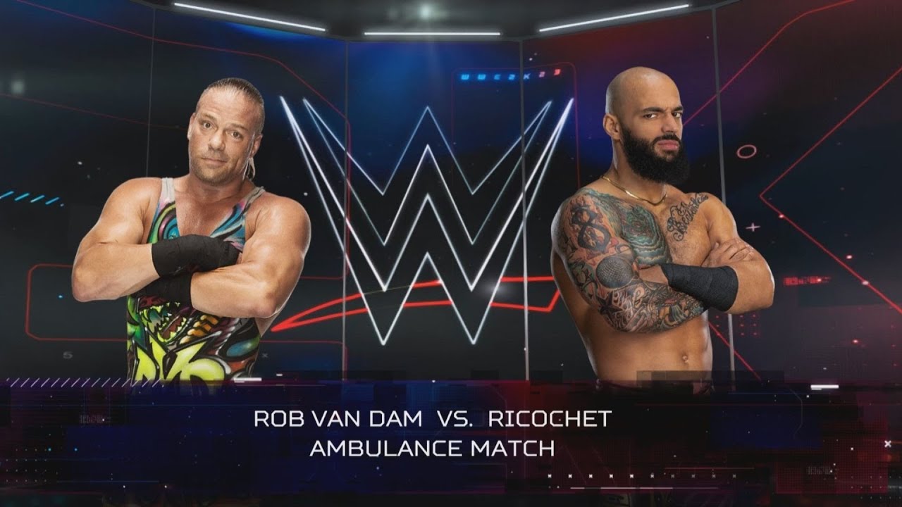 RVD VS RICOCHET. AMBULANCE MATCH. WWE 2K24. TQSVERSE