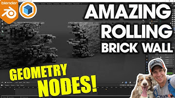 Geometry Nodes ANIMATED Rolling Brick Wall in Blender!