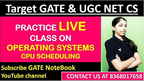 Operating Systems Practice LIVE Class| Target GATE & UGC NET CS | GATE NoteBook | Sweta Kumari GATE