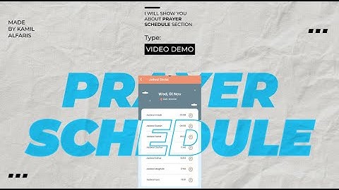 Talk about Bitaqwa app Prayer Schedule section