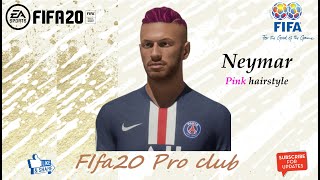 FIFA 20 Neymar Look alike in PSG  with pink hairstyle // Re - Edit // Fifa20 Pro club