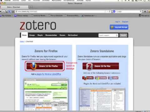 Como Descargar E Instalar El Gestor De Referencias Bibliograficas Zotero Youtube