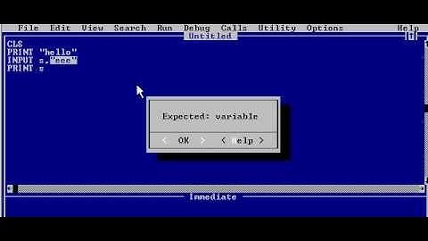 qbasic print and input commands