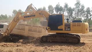 KOMATSU PC210-10MO VS CAT320 GC เปิดบ่อใหม่ VICTOR 500 ตั้งรับ excavator and truck EP.7997