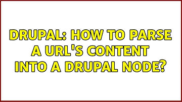 Drupal: How to parse a URL