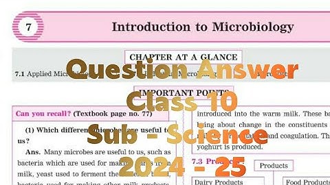 Class 10 Science 2 Chapter 7.Introduction to Microbiology Question Answer, Navneet Digest SSC Board