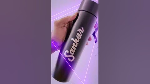 Name printed thermo steel water bottle with temperature LED display