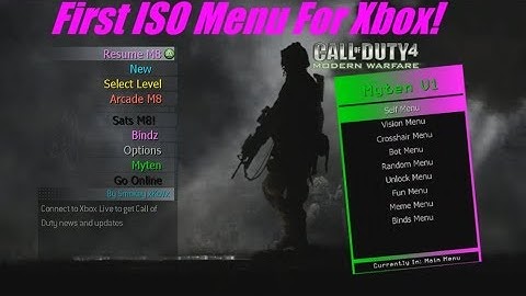 COD 4 ISO Mod Menu MYTEN V1 RELEASE! + Modded Camos! (ISO/RGH) + Download