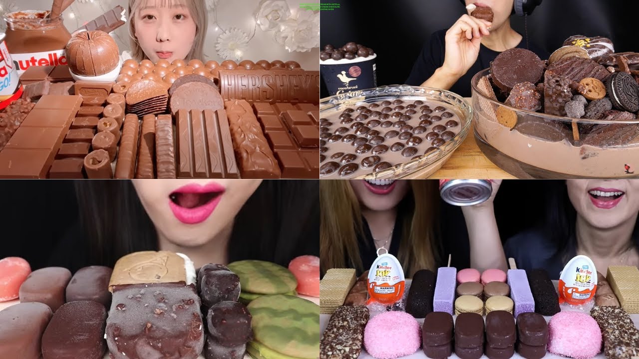 HUGE CHOCOLATE ICE CREAM WITH NUTELLA,TICO,MARSHMALLOW,ICE CREAM CHOCOLATE,CHOCOLATE BAR,EATING SHOW