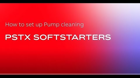How to use the Pump Cleaning function on ABB Softstarters