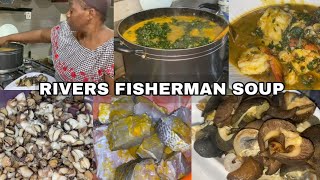 THE TYPICAL GRANDMA’S STYLE OF MAKING CORRECT RIVERS FISHERMAN SOUP🇳🇬