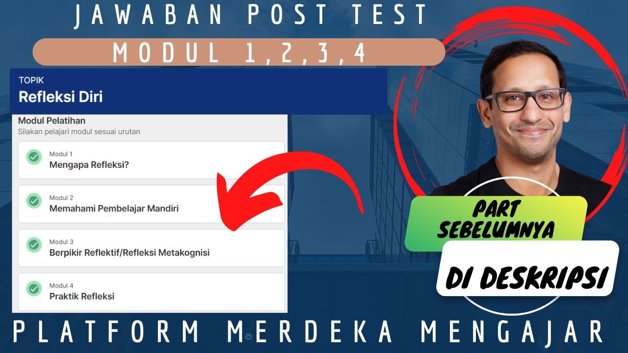 🔴KUNCI JAWABAN POST TEST MODUL 1, 2, 3, 4 Refleksi Diri Pelatihan