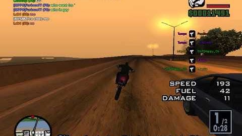 GTA San Andreas Multiplayer sanchez racing with JAY!!