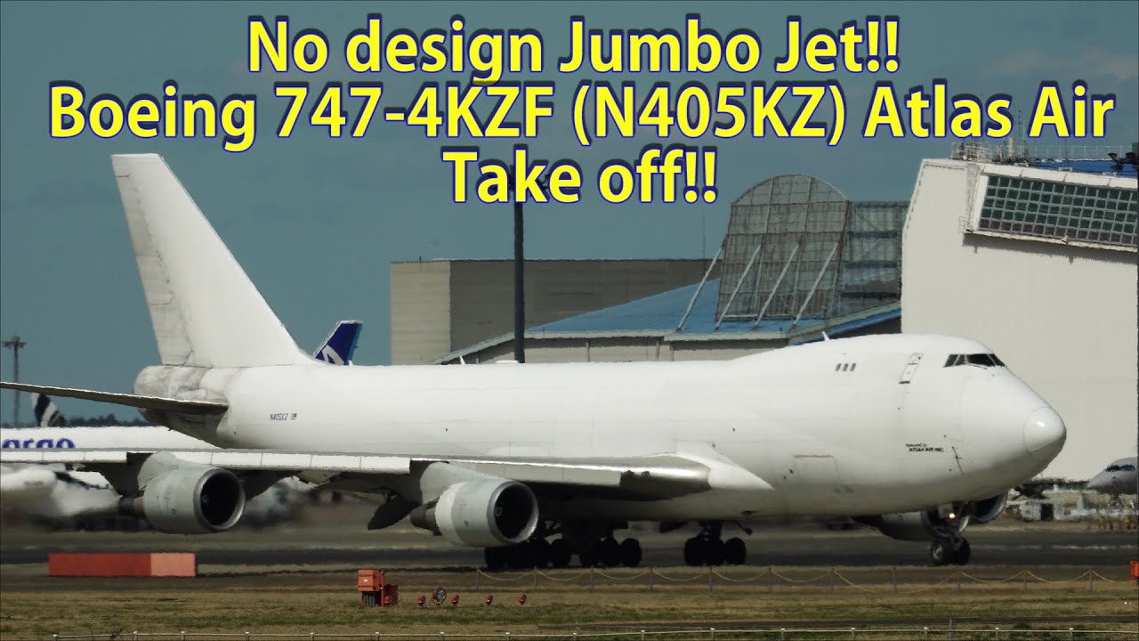 No design Jumbo Jet!! Boeing 747-4KZF (N405KZ) Atlas Air, Take off