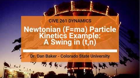 Dynamics: Newtonian Particle Kinetics - Swing Example Using Tangent-Normal Axes