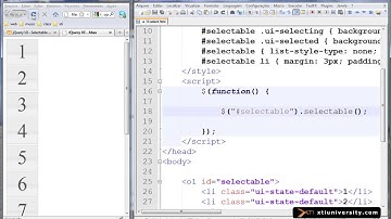 Universidade XTI - jQuery - 44 - Exemplo jQueryUI - Elementos Selecionáveis
