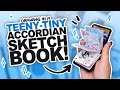 drawing in a TEENY TINY ACCORDIAN SKETCHBOOK!?