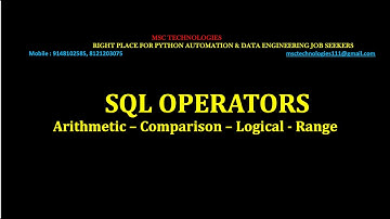 SQL OPERATORS