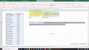 Filter Function Partial Match