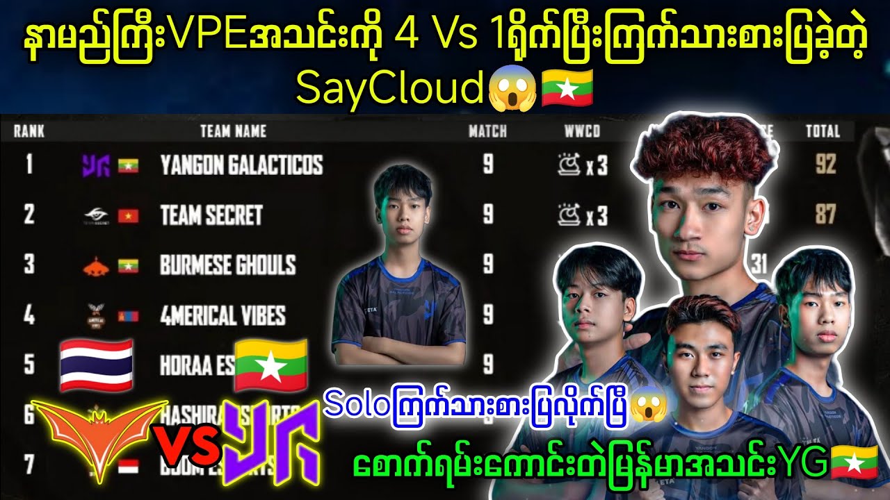 🇲🇲မြန်မာအသင်းYGကတော့7 Vs 1 Soloကြက်သားစားပြလိုက်တာကျွတ်ဆင်ကြီး😱#pubgmobile #myanmar #pubglover